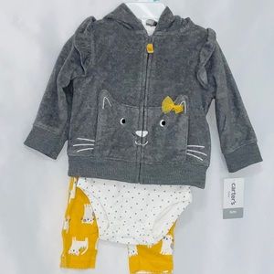 Carter’s Cat Jacket Set 3 Pieces